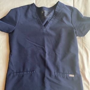 Figs Navy scrub Joggers and 3 pocket scrub top
